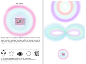 Auras of Pastel Ascended lilac + Pastel Heart of God within. The Pastel Ascended Lilac + Pastel HGW:  Enhanced the power of Creation by the use of the third eye, while anchored in the Heart. making co-creation possible.