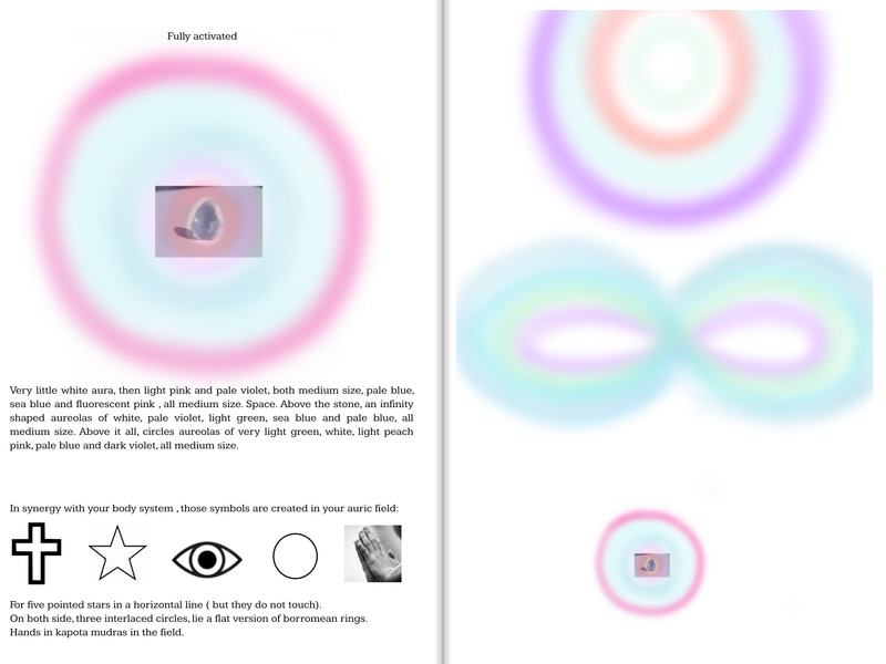 Auras of Pastel Ascended lilac + Pastel Heart of God within. The Pastel Ascended Lilac + Pastel HGW:  Enhanced the power of Creation by the use of the third eye, while anchored in the Heart. making co-creation possible.