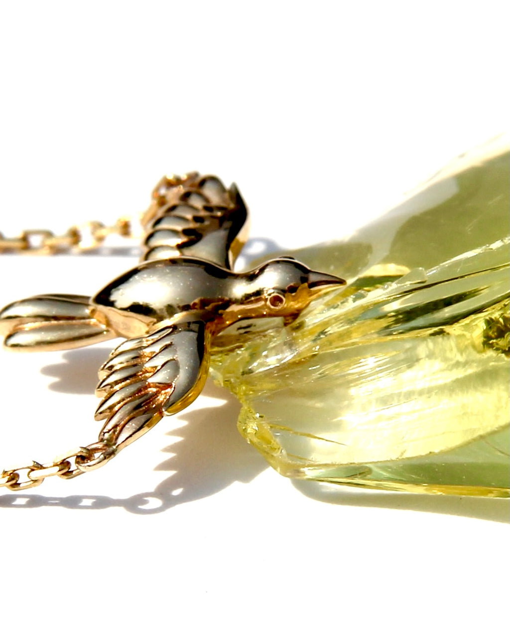 During the ascension journey , many birds will appear in the crystalline structure, first the Dove then the Hawk followed by the Phoenix, then the Owl. The Phoenix  will reappear again towards the end, followed by many others.  Each will be immortalized in the collection. This Dove necklace is the first, signaling Awakening and descension.