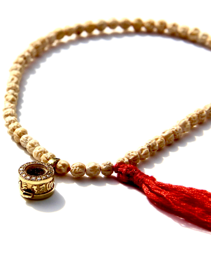 The Minis, The Jewel in the Lotus Rudraksha beads bracelet